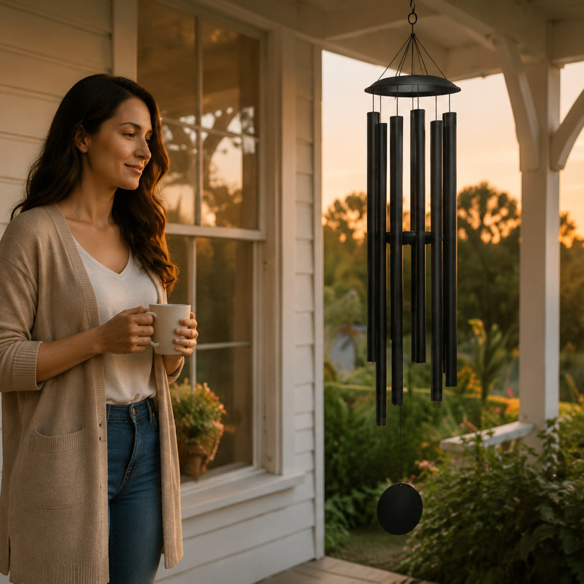 66-Inch Memorial Wind Chime – Deep Tone Outdoor Remembrance Gift