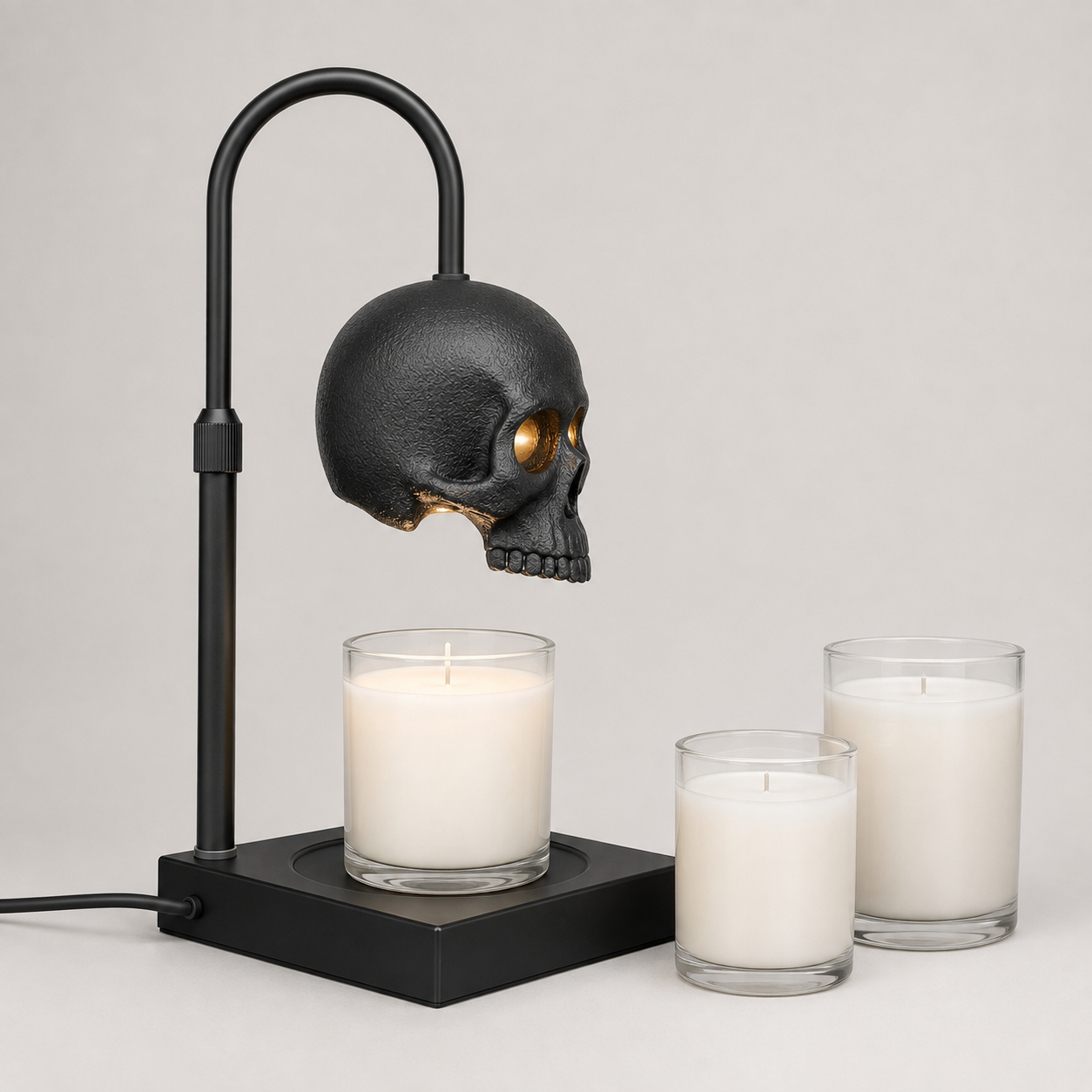 Skull Candle Warmer Lamp with Timer & Dimmer
