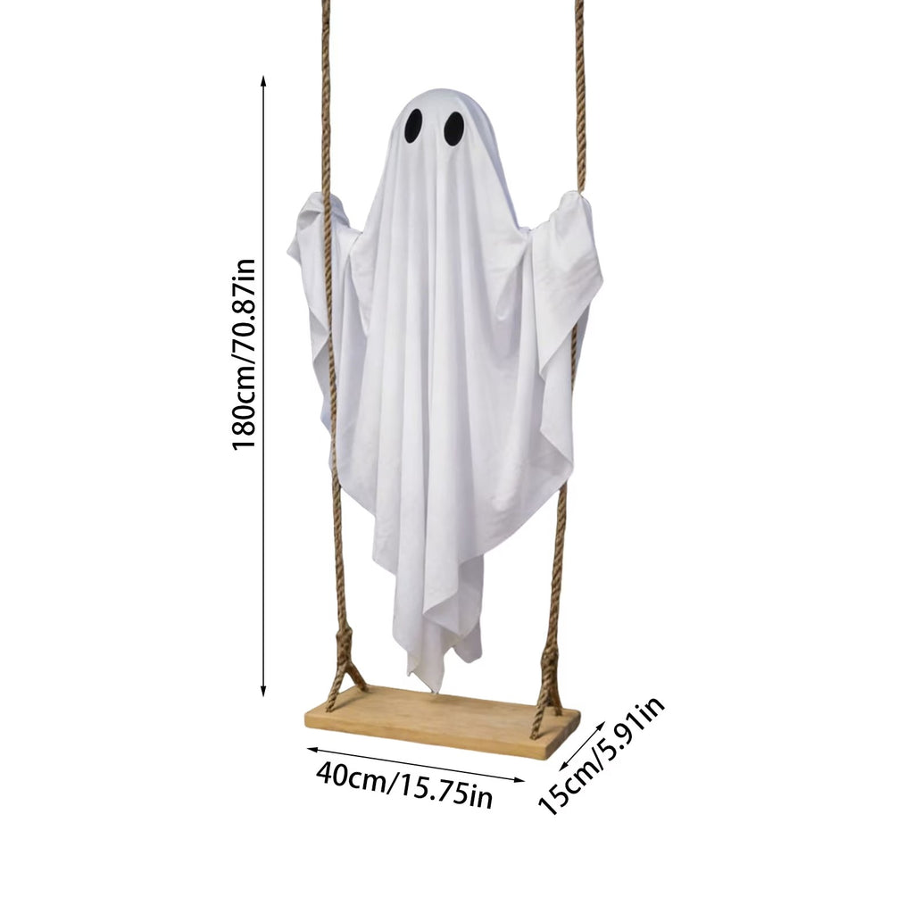 6FT Light-Up Hanging Ghost Swing with Remote